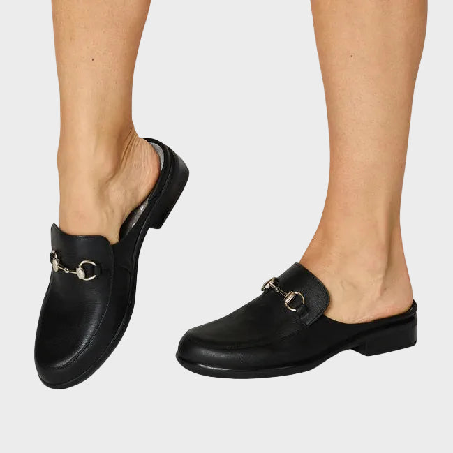 Naot Halny Black Leather Mule