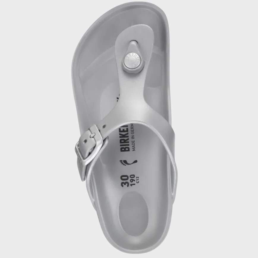 Birkenstock Gizeh Silver EVA Waterproof Kids Thong Sandal - Last Size 32