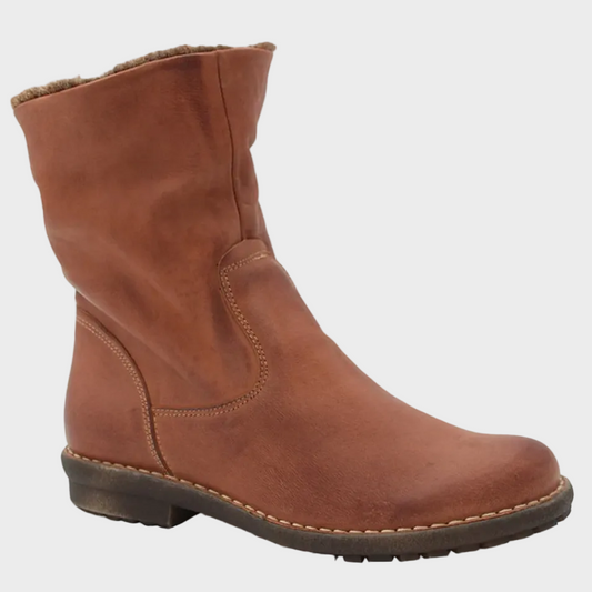 Zeta Malo Reversible Fur-Lined Tan Leather Boot