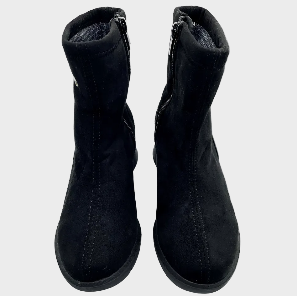 D'Chicas Black Waterproof Wedge Boot