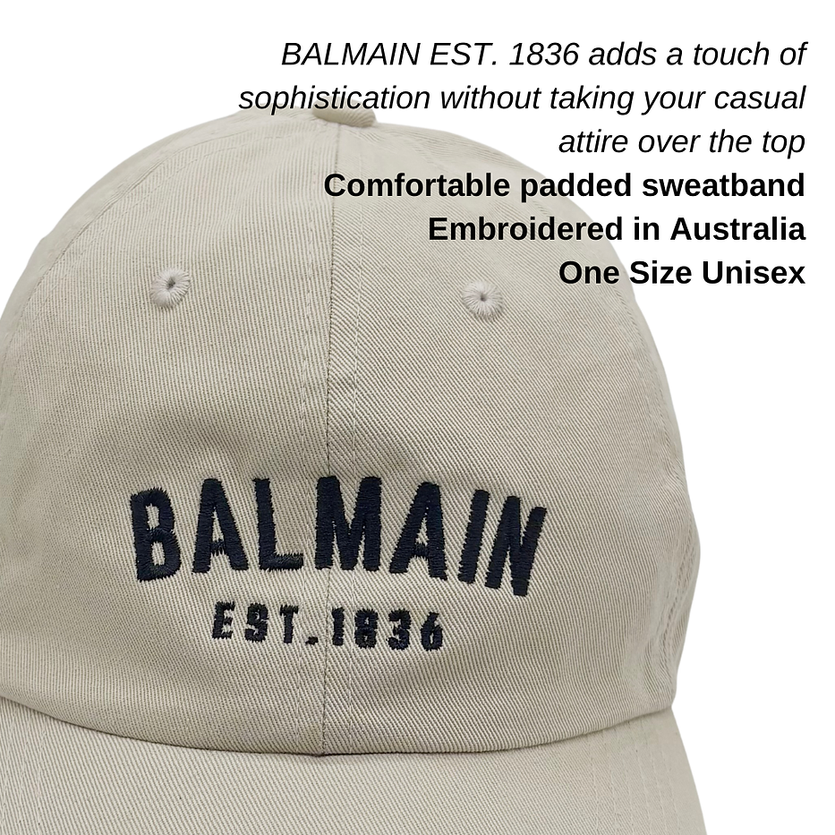 BALMAIN EST.1836 Stone Brushed Cotton Cap