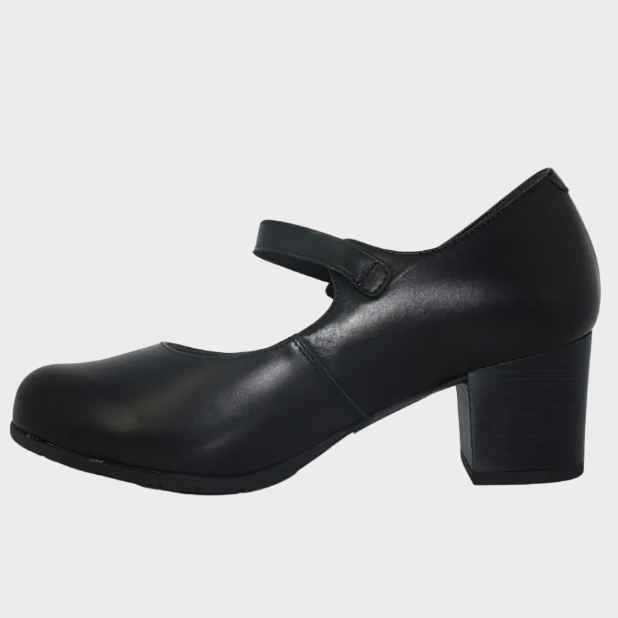 Thyme&Co. Black Mary-Jane Heel Comfort Heel