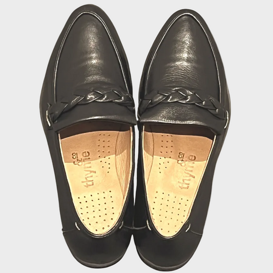 Thyme&Co. Finest Green or Black Leather Loafer
