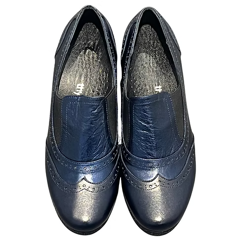 Thyme and Co Steph Navy Brogue Heel