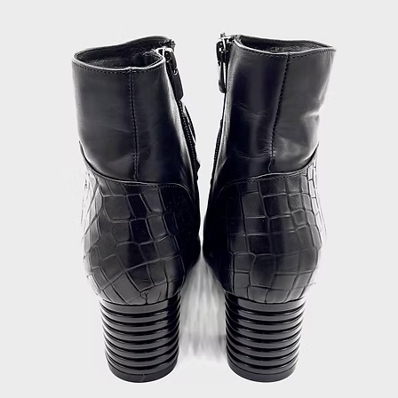 Thyme&Co. Black Ankle Block Heel Boot