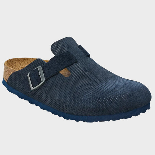 Birkenstock Boston Midnight Navy Corduroy Suede Clog - Last Pair Size 39