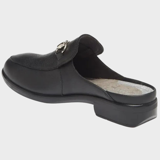 Naot Halny Black Leather Mule