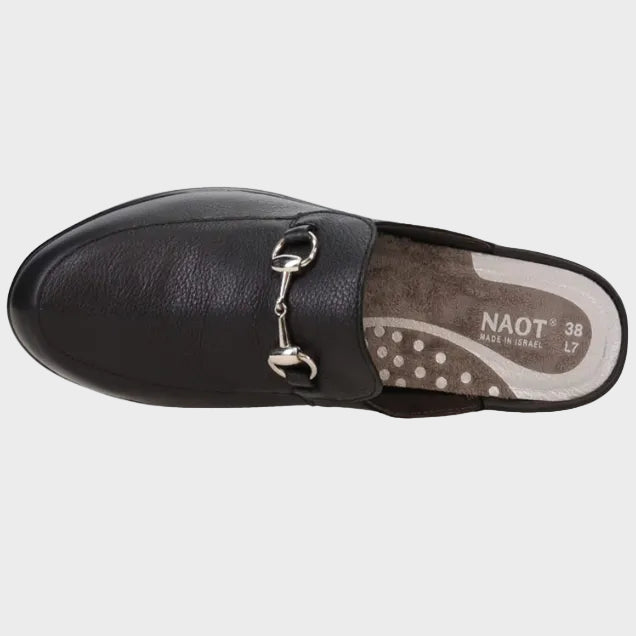 Naot Halny Black Leather Mule