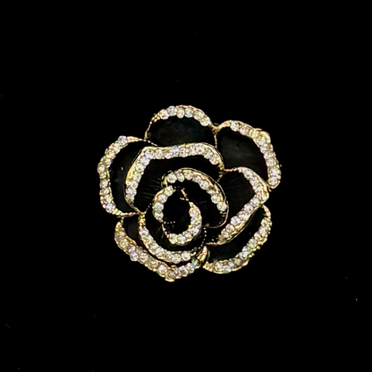 Black Rose Brooch