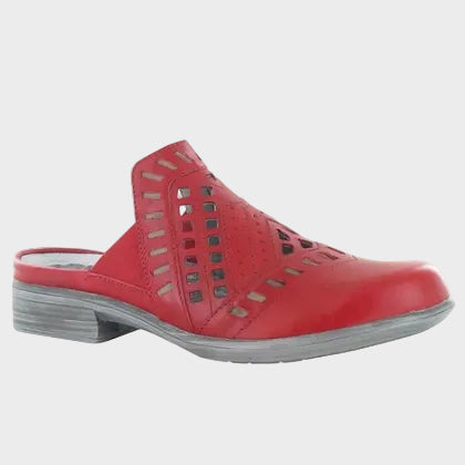 Naot Sharkia Red Leather Mule - Last Pair Size 37