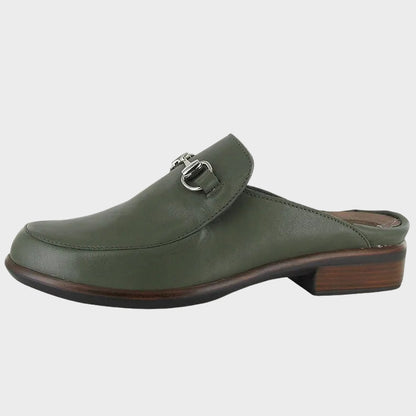 Naot Halny Olive Leather Mule - Last Pair Size 40