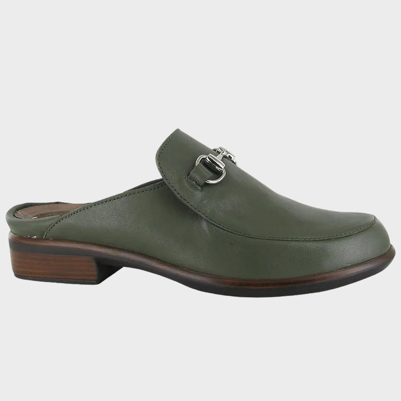 Naot Halny Olive Leather Mule - Last Pair Size 40