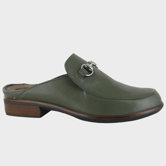 Naot Halny Olive Leather Mule - Last Pair Size 40