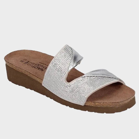 NAOT Mila Black and Silver Slide