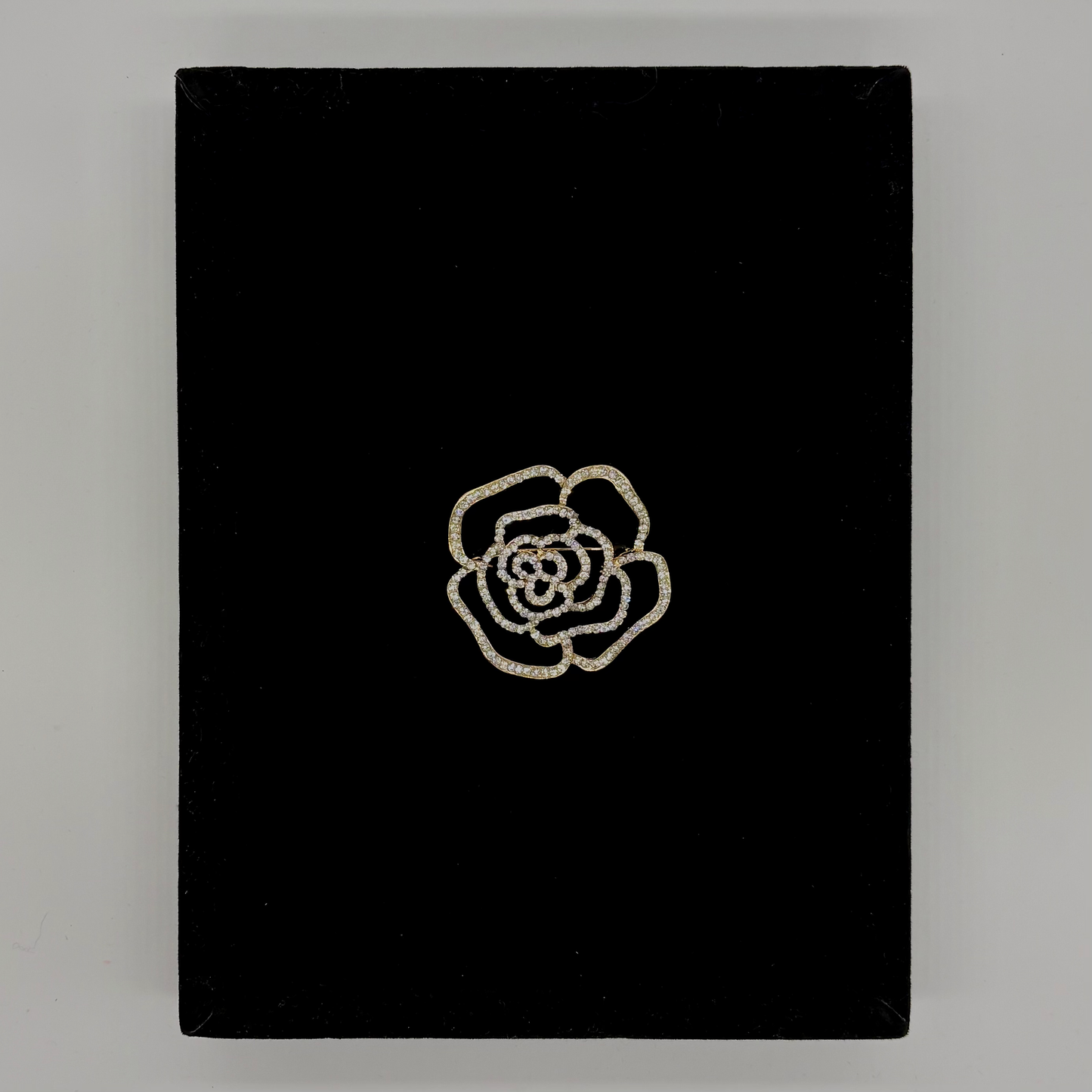 Gold Rose Brooch