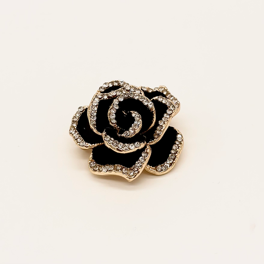 Black Rose Brooch