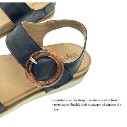 Thyme&Co. Trove Black Velcro Sandal