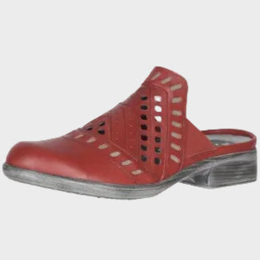 Naot Sharkia Red Leather Mule - Last Pair Size 37