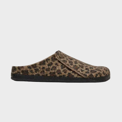 Birkenstock Zermatt Leo Toffee Melange Wool Felt Clog Slipper