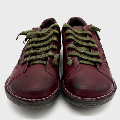 Zeta Maude Burgundy Leather Sneaker
