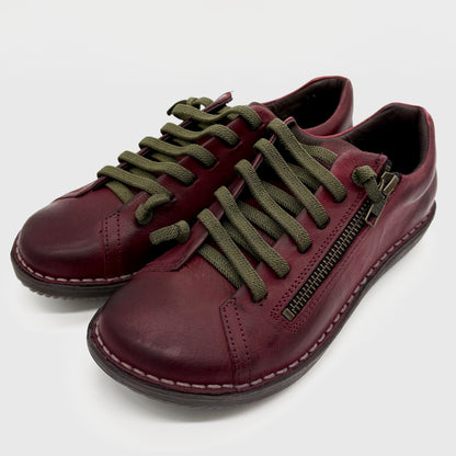 Zeta Maude Burgundy Leather Sneaker