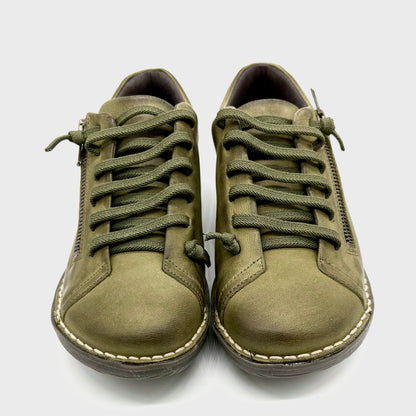 Zeta Maude Green Leather Sneaker