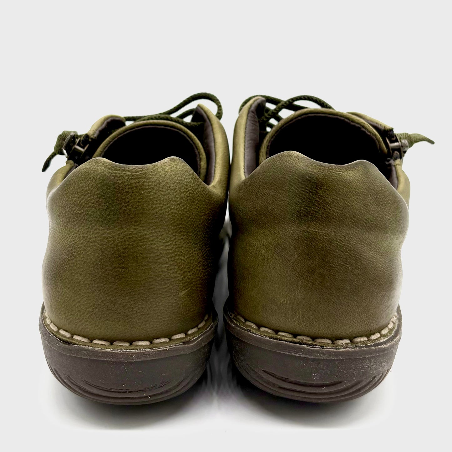 Zeta Maude Green Leather Sneaker