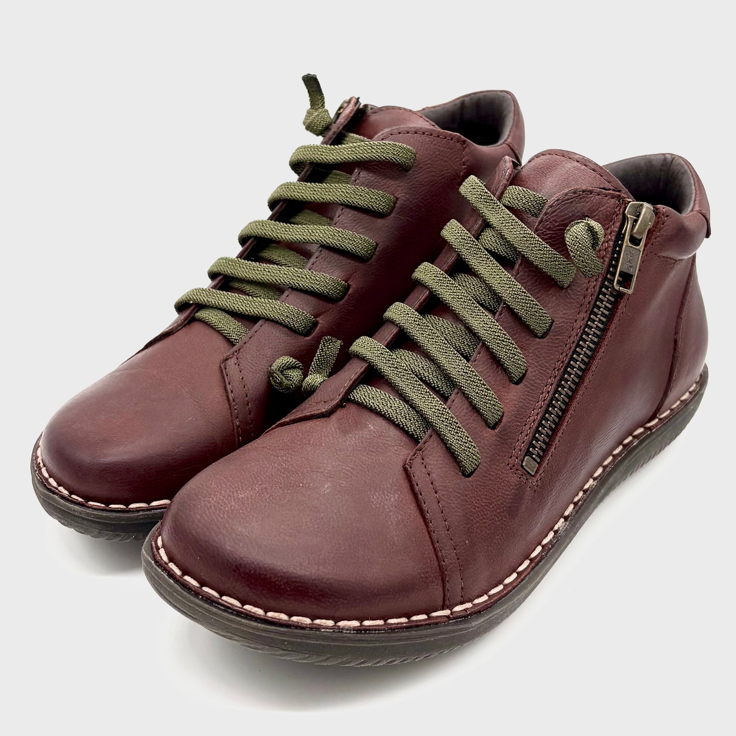 Zeta Madge Burgundy Leather Boot