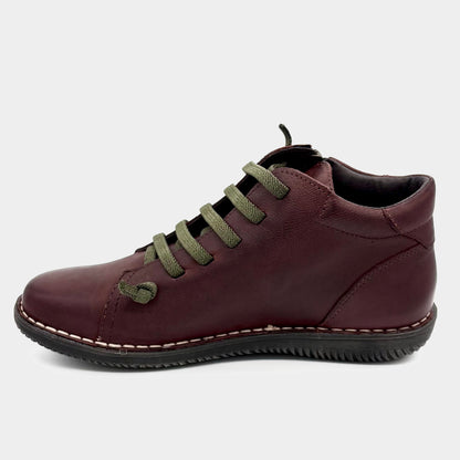 Zeta Madge Burgundy Leather Boot
