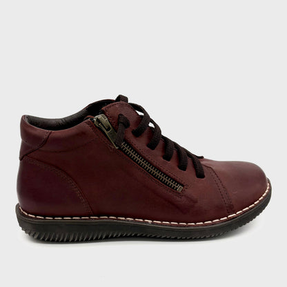 Zeta Madge Burgundy Leather Boot