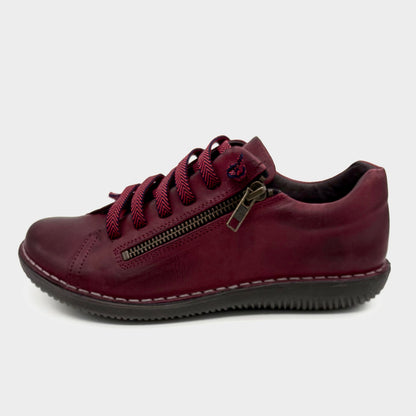 Zeta Maude Burgundy Leather Sneaker