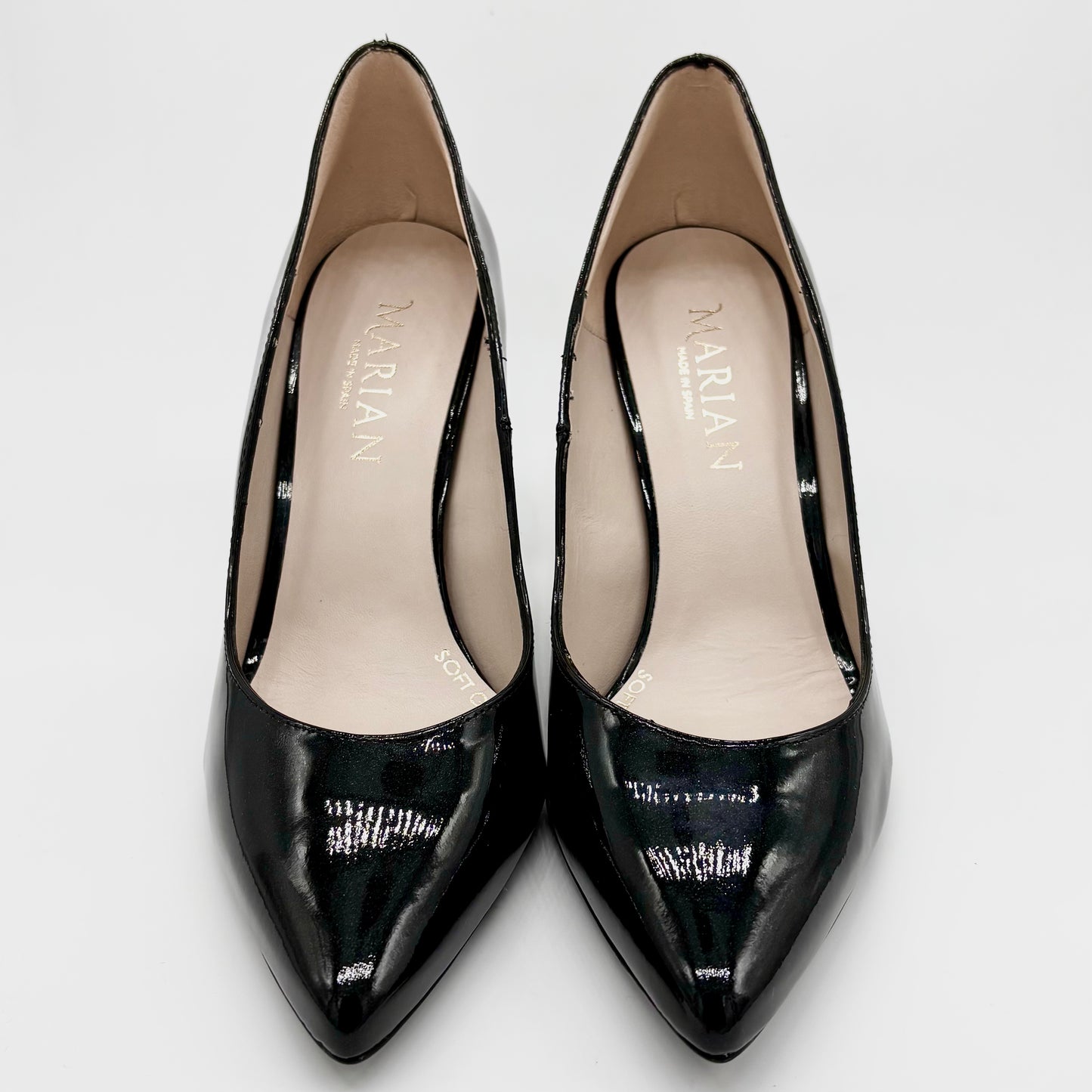 Marian 3700 Black Shimmer Patent Leather Stiletto Heel