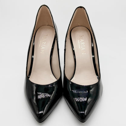 Marian 3700 Black Shimmer Patent Leather Stiletto Heel