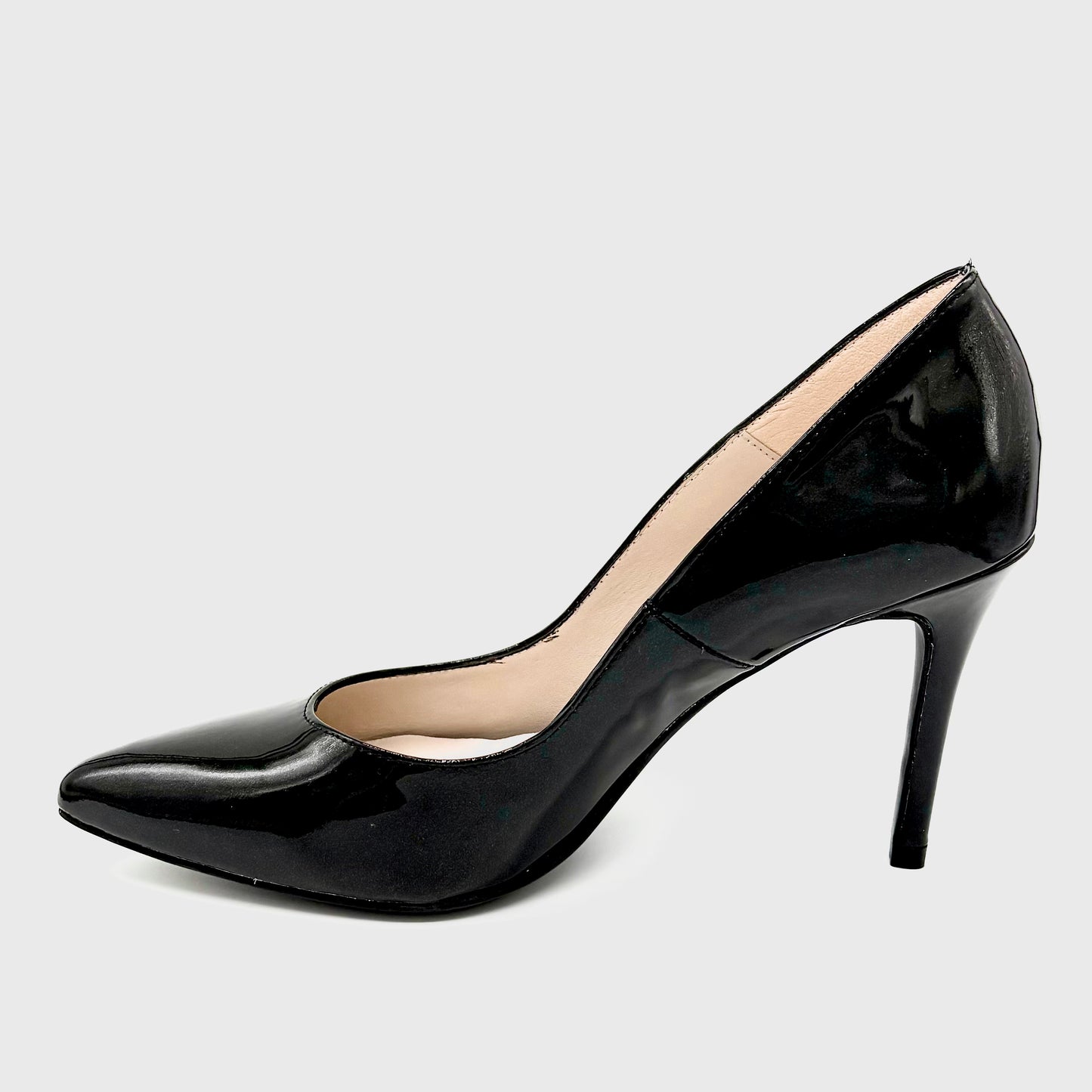 Marian 3700 Black Shimmer Patent Leather Stiletto Heel