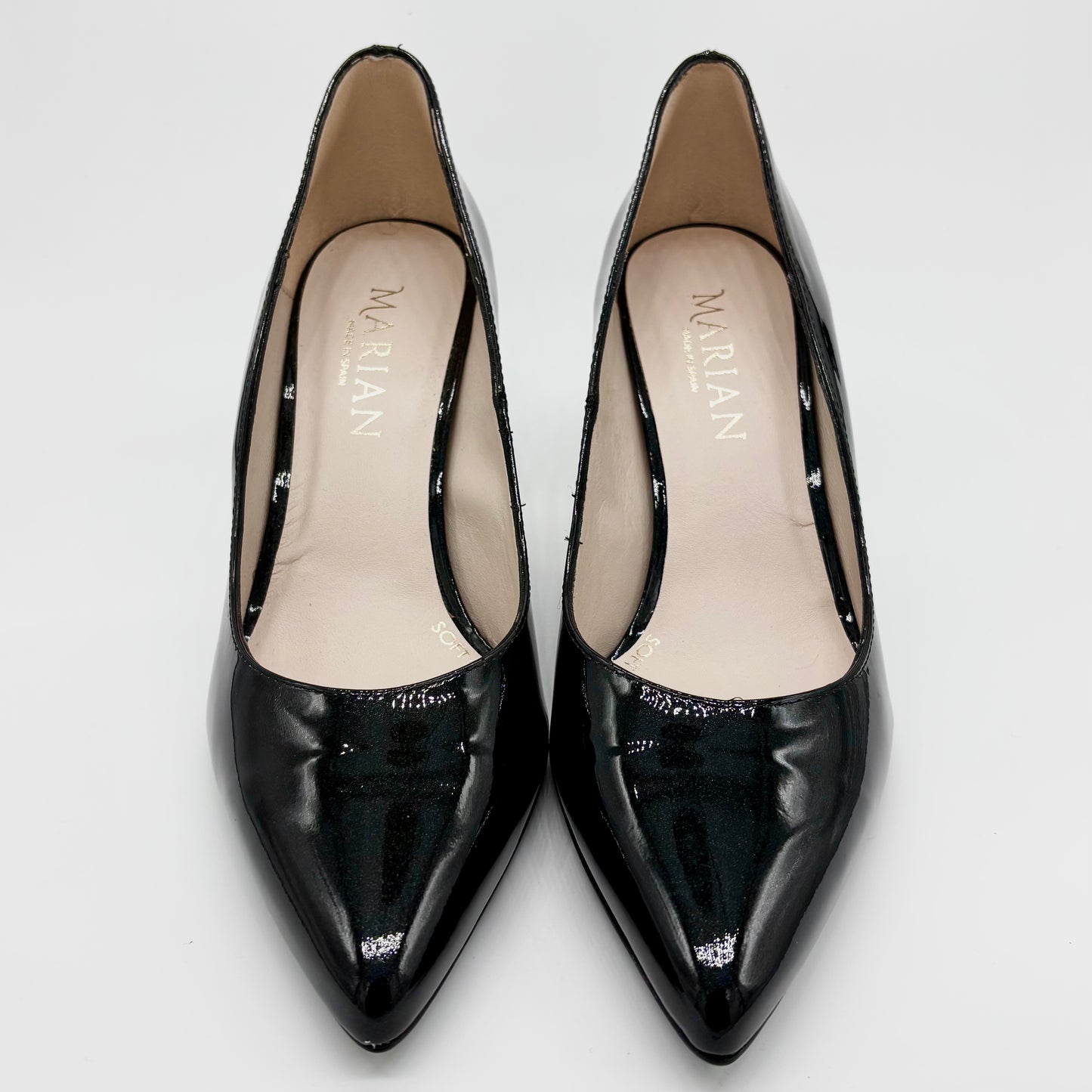 Marian 2700 Black Shimmer Patent Leather Stiletto Heel