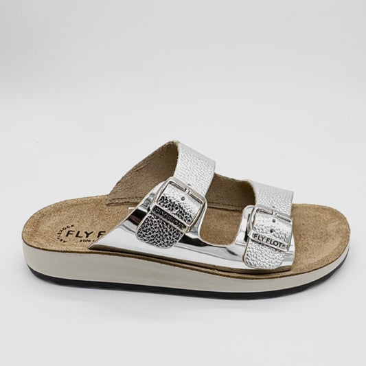 FLY FLOT Silver Arizona Double Strap Slide