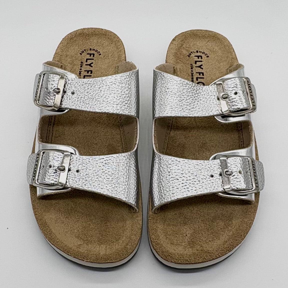 FLY FLOT Silver Arizona Double Strap Slide