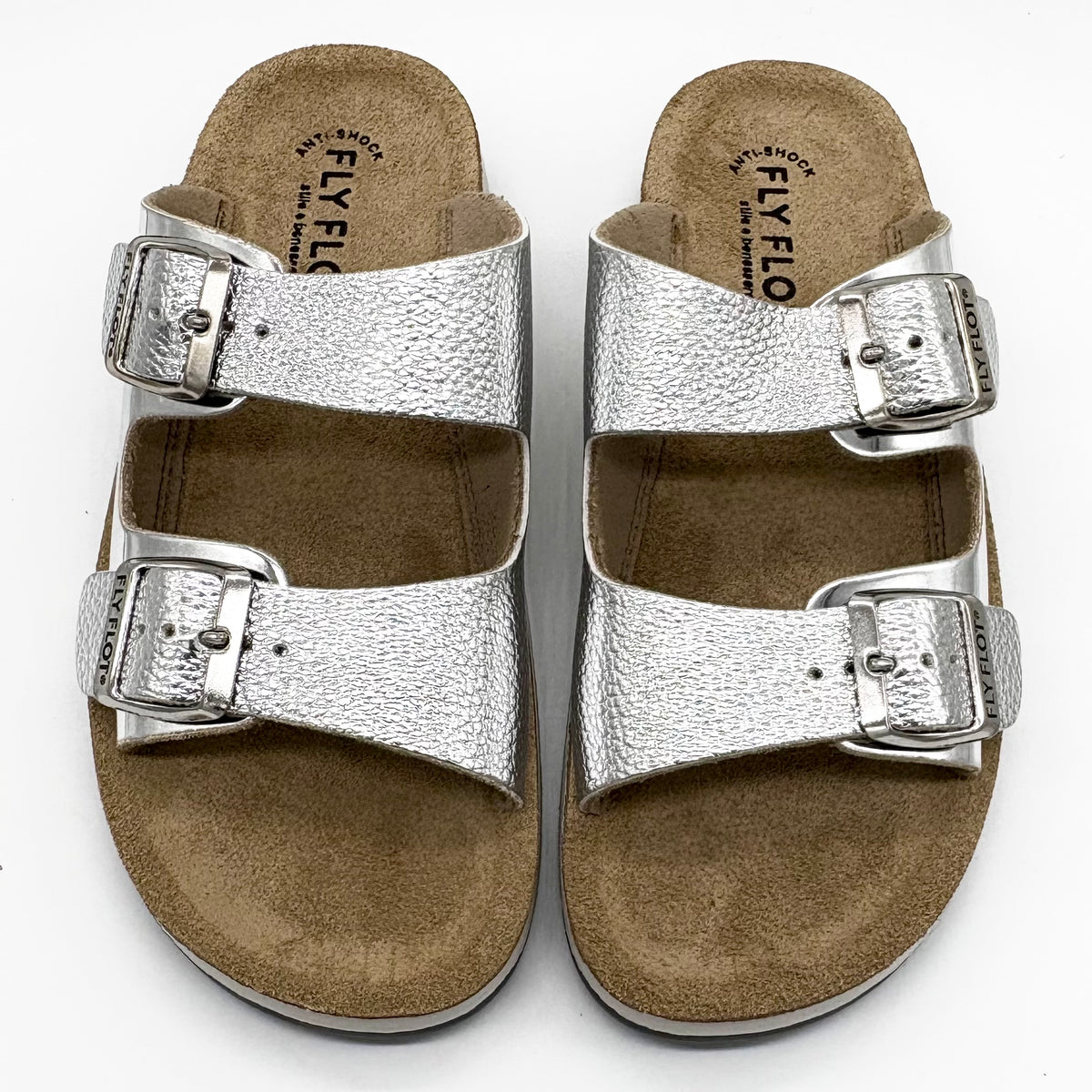 FLY FLOT Silver Arizona Double Strap Slide