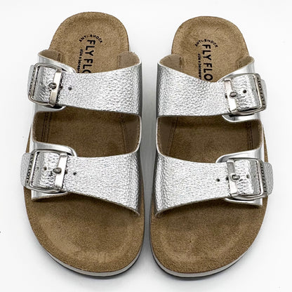 FLY FLOT Silver Arizona Double Strap Slide