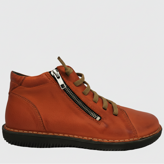 Madge Naranja Orange Leather Boot