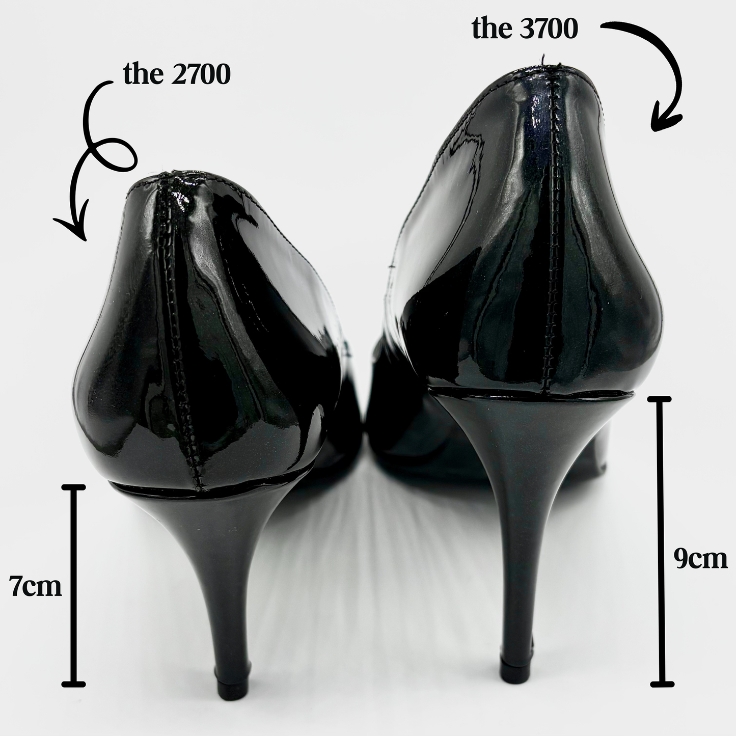 Marian 3700 Black Shimmer Patent Leather Stiletto Heel