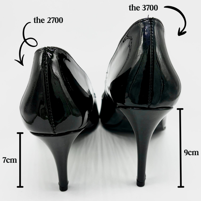 Marian 3700 Black Shimmer Patent Leather Stiletto Heel