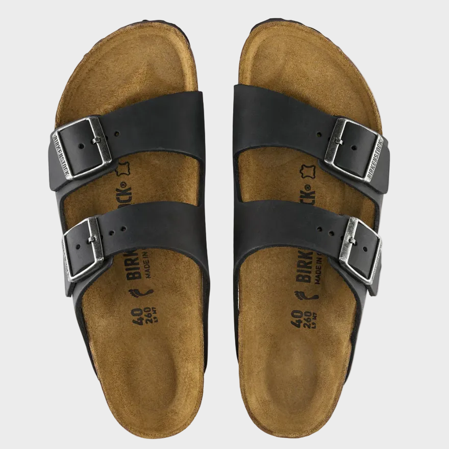 Birkenstock Arizona Black Oiled Leather Sandal