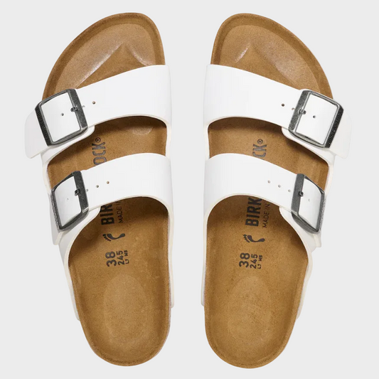 Birkenstock Arizona White Birko-Flor Sandal - Last Pair Size 42