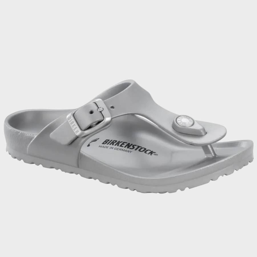 Birkenstock Gizeh Silver EVA Waterproof Kids Thong Sandal - Last Size 32