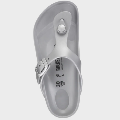 Birkenstock Gizeh Silver EVA Waterproof Kids Thong Sandal - Last Size 32