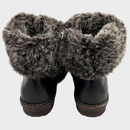 Zeta Malo Reversible Fur-Lined Black Leather Boot - Last Pair Size 37