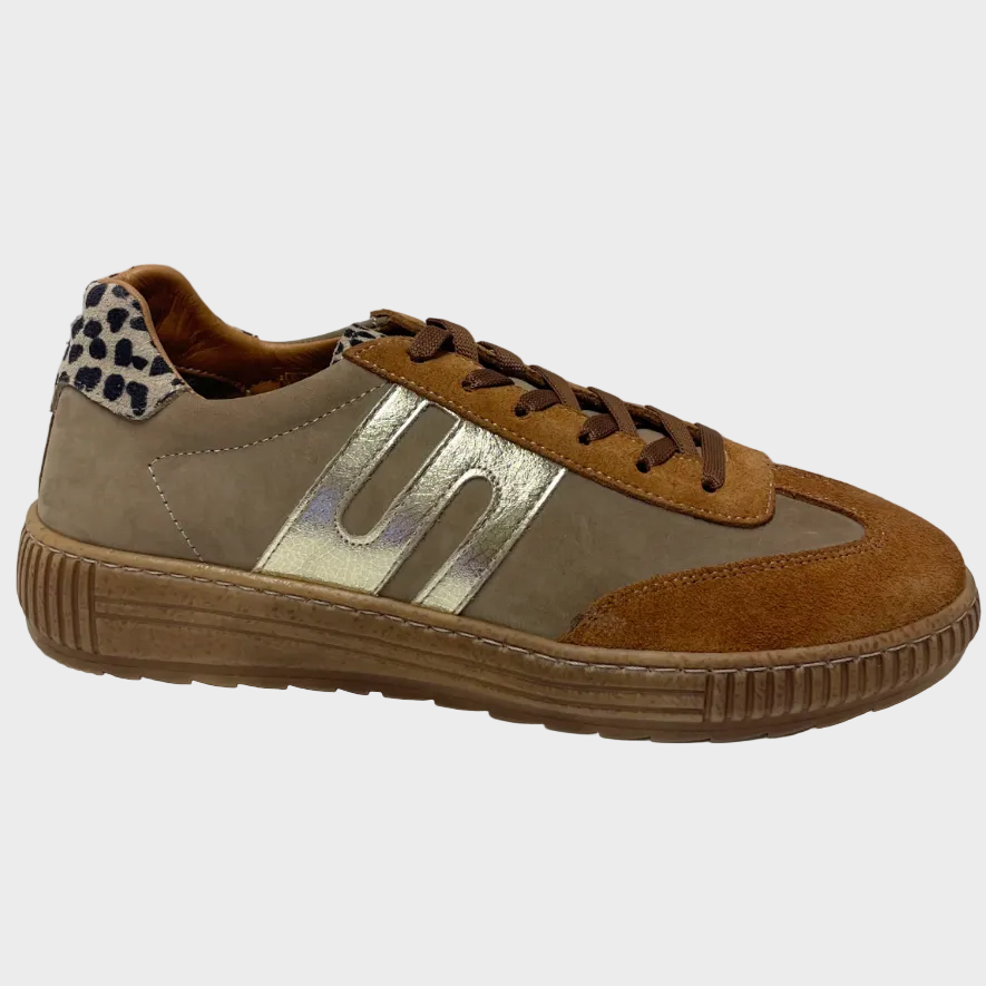 Thyme&Co. Medley Leopard Print Suede Sneaker