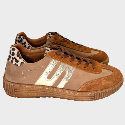 Thyme&Co. Medley Leopard Print Suede Sneaker