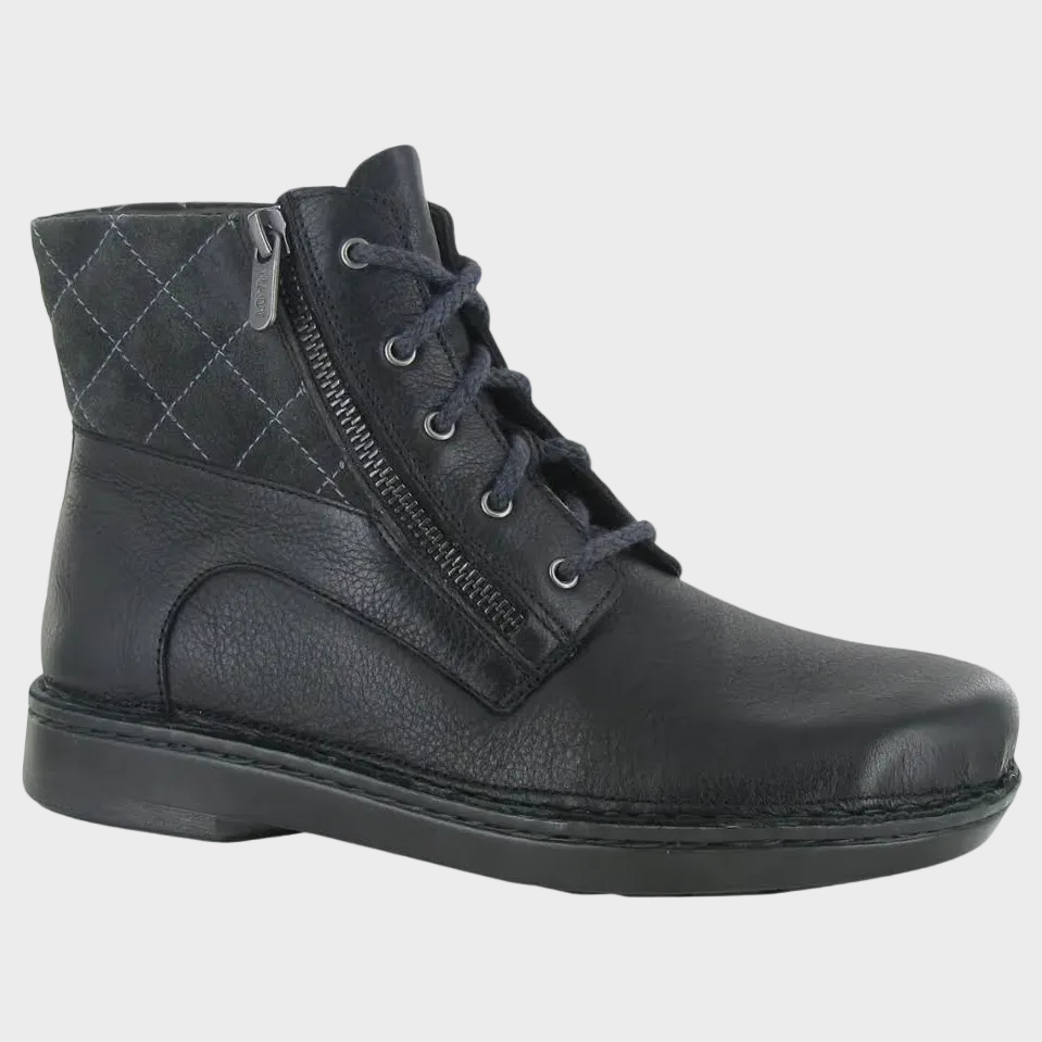 Naot Castera Midnight Black Suede Leather Boot